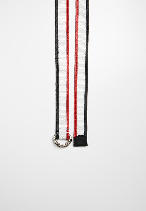 Superbalist - Leather trim canvas 2 pack belt set - multi