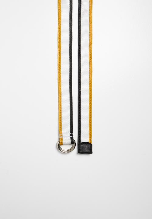 Superbalist - Leather trim canvas 2 pack belt set - multi