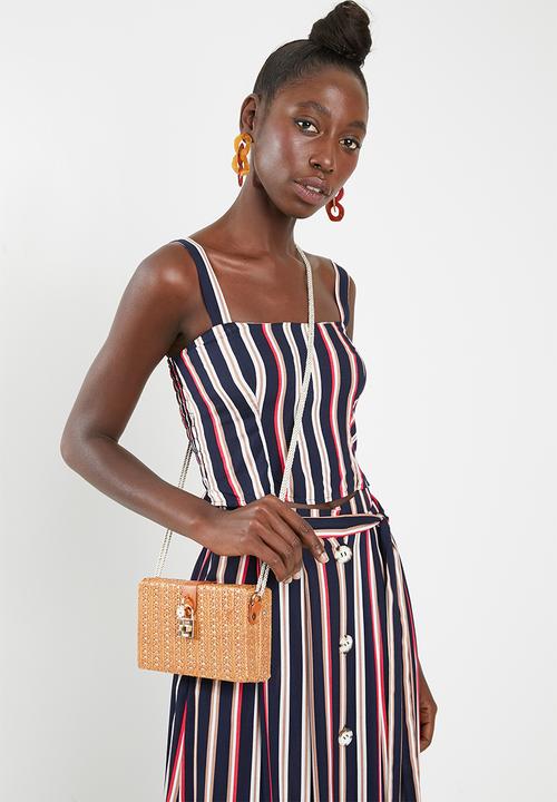 Superbalist - Straw square clutch bag - brown
