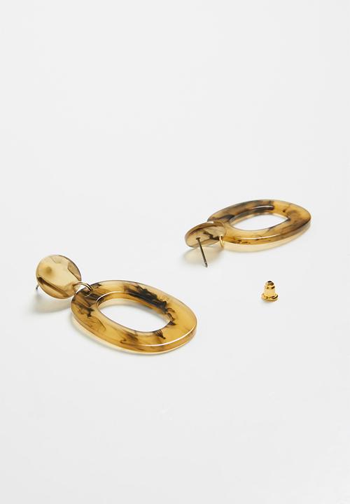 Superbalist - Ella resin earrings - brown