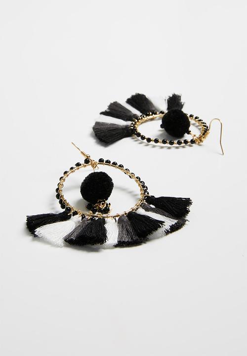 Superbalist - Tassel and pom pom earrings - mutli 