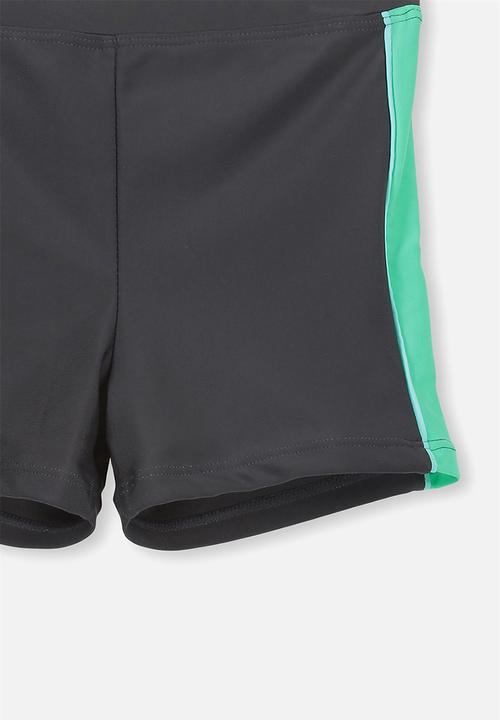 Cotton On - Billy boy leg swim trunk - charcoal & green