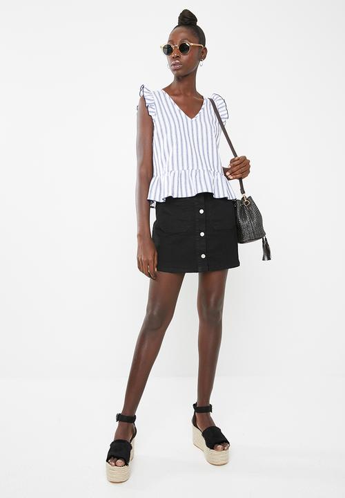 Superbalist - Poplin blouse - white & blue