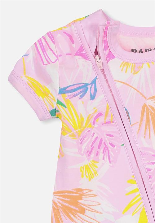 Cotton On - Mini short sleeve zip through romper - multi