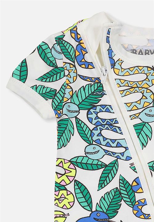Cotton On - Mini short sleeve zip through romper - multi