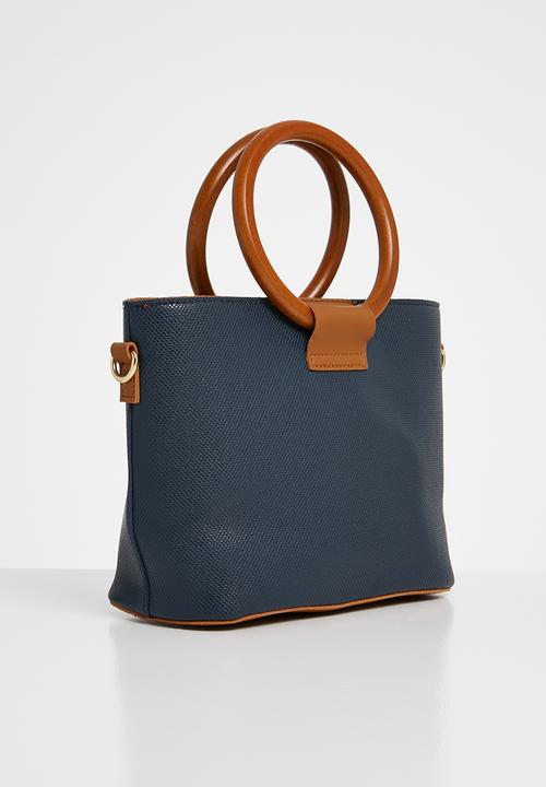 Superbalist - Wooden handle crossbody bag - navy