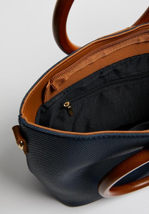 Superbalist - Wooden handle crossbody bag - navy