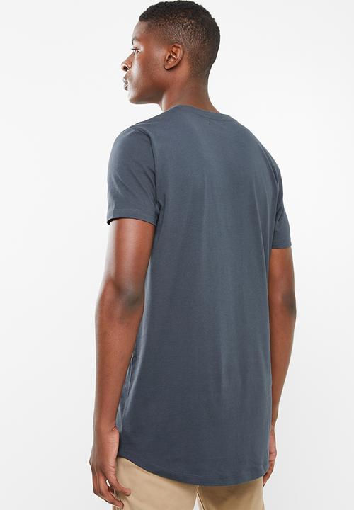 Superbalist - Printed curved hem tee - grey