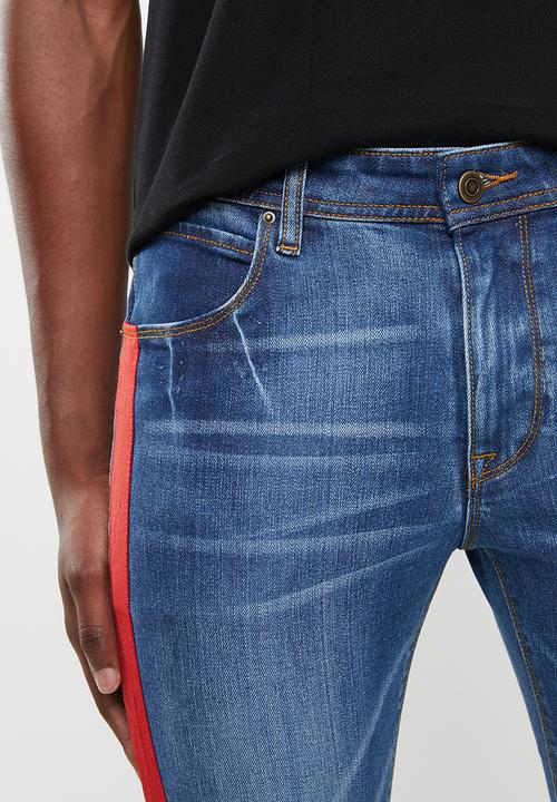 Superbalist - Skinny jeans cropped with raw hem - blue