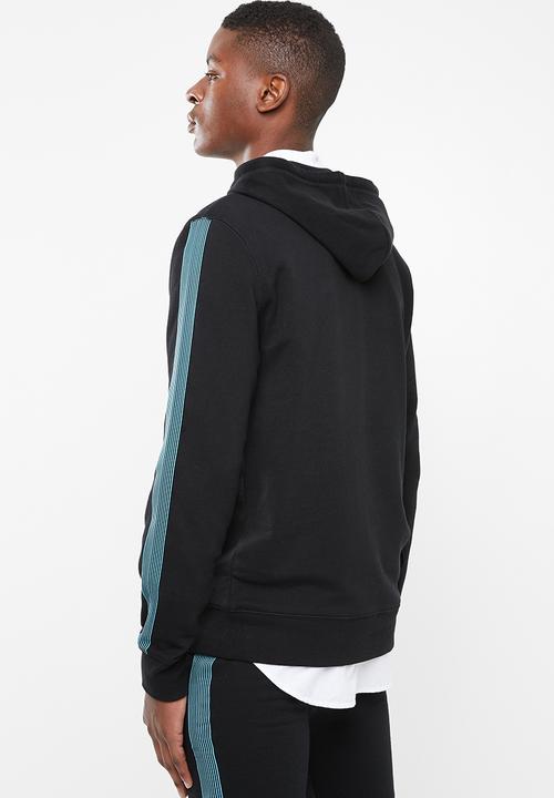 Superbalist - Taped hoodie pullover sweat - black