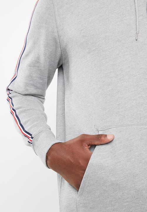 Superbalist - Taped hoodie pullover sweat - grey