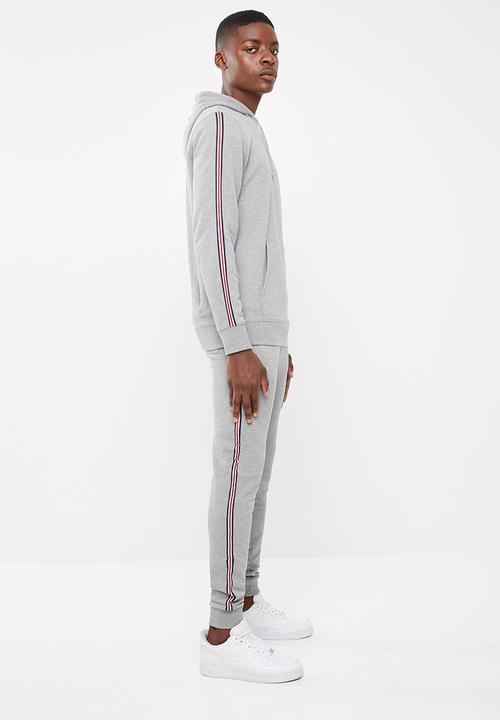 Superbalist - Taped hoodie pullover sweat - grey