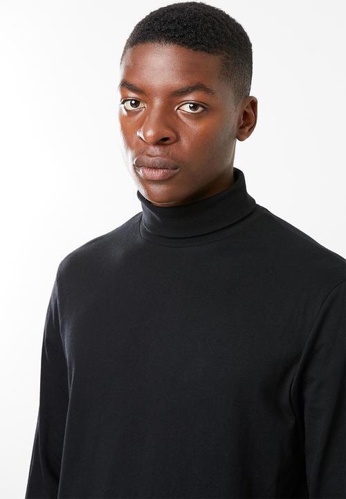Superbalist - Plain roll neck 2 pack tees - black/grey