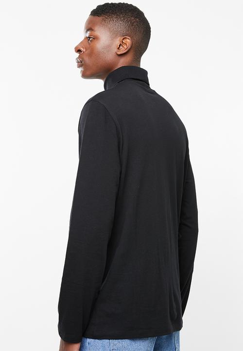 Superbalist - Plain roll neck 2 pack tees - black/grey