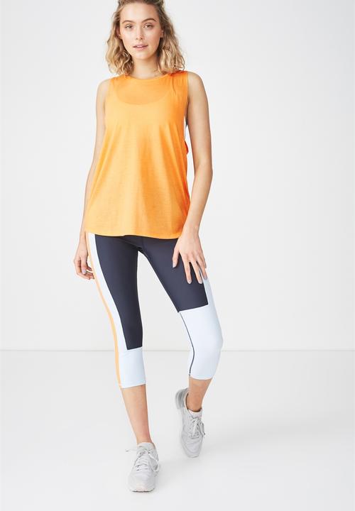 Cotton On - Double twist back tank top - orange
