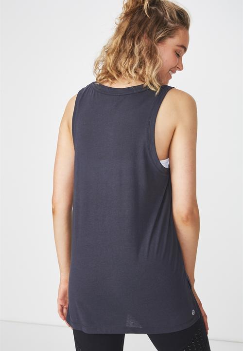 Cotton On - Jersey high neck tank top - grey