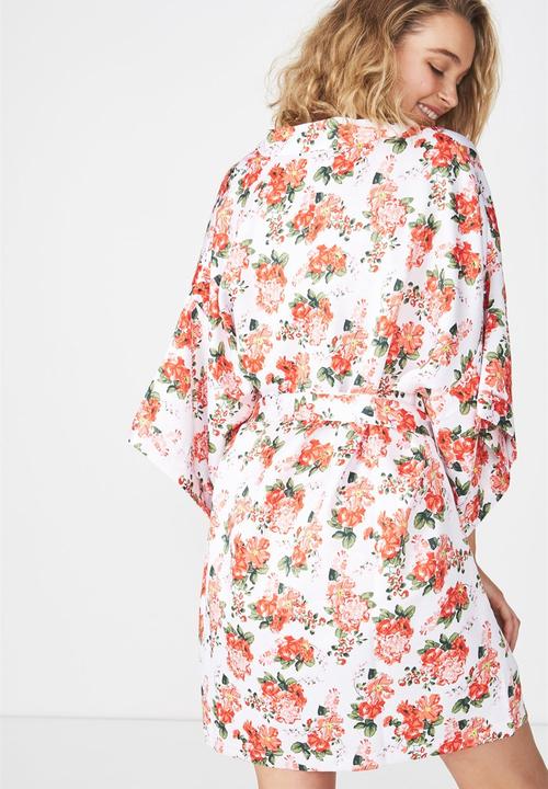 Cotton On - Kimono gown - red & white