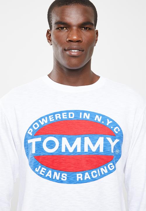 Tommy Hilfiger - Heavy long sleeve logo tee - white