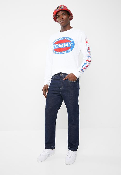 Tommy Hilfiger - Heavy long sleeve logo tee - white