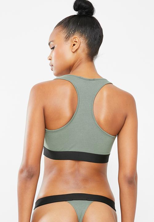 Superbalist - V-neck casual bra 2 pack - pink & green