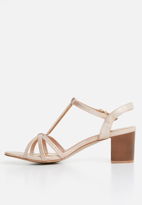 Butterfly Feet - Ankle strap heels - gold