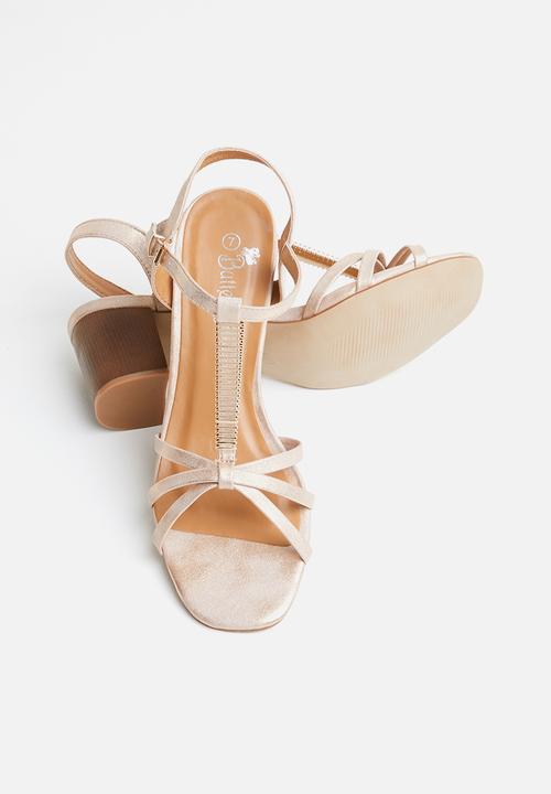 Butterfly Feet - Ankle strap heels - gold