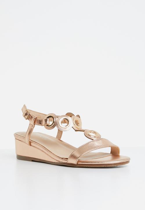 Butterfly Feet - Orenda wedge heel - rose gold