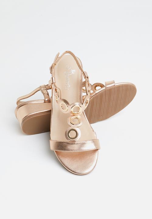 Butterfly Feet - Orenda wedge heel - rose gold
