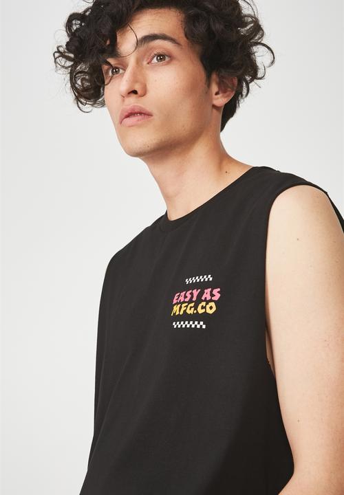 Cotton On - Tbar muscle tank - black