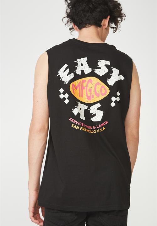 Cotton On - Tbar muscle tank - black