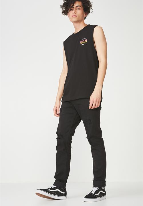 Cotton On - Tbar muscle tank - black