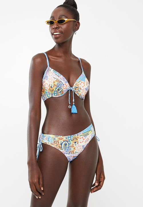 PIHA - Adjustable side bikini bottoms - blue