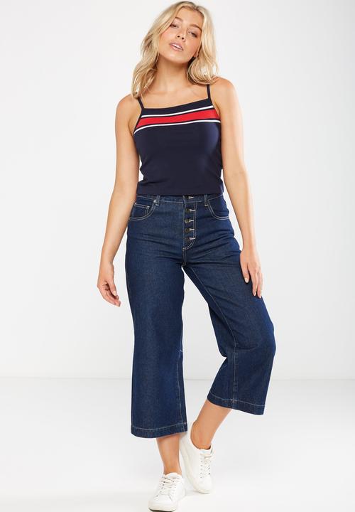 Cotton On - Fashion crop cami - navy