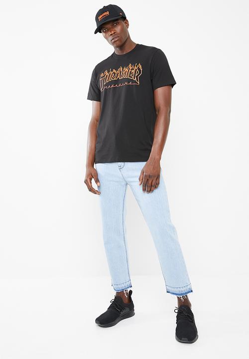 47 Brand - 47 x thrasher x sf splitter tee - black