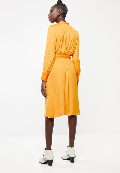 Vero Moda - Sandra long sleeve dress - yellow