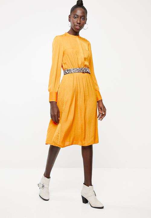 Vero Moda - Sandra long sleeve dress - yellow