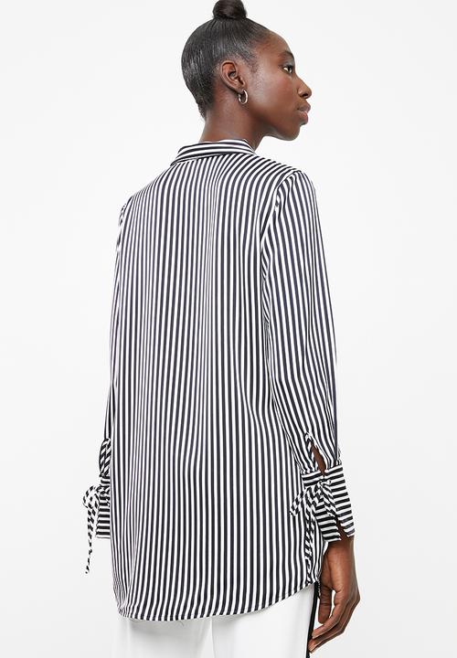 Vero Moda - Decadent long sleeve shirt - black & white 