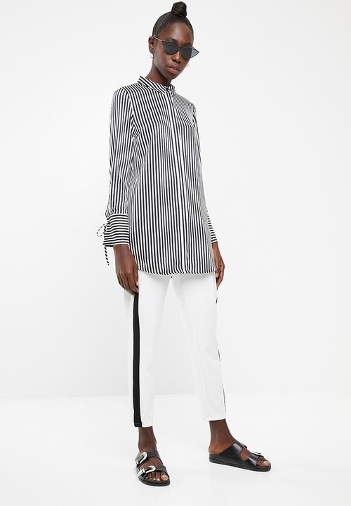 Vero Moda - Decadent long sleeve shirt - black & white 