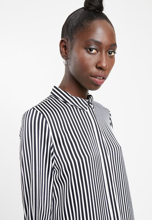 Vero Moda - Decadent long sleeve shirt - black & white 