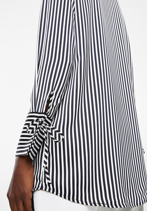 Vero Moda - Decadent long sleeve shirt - black & white 