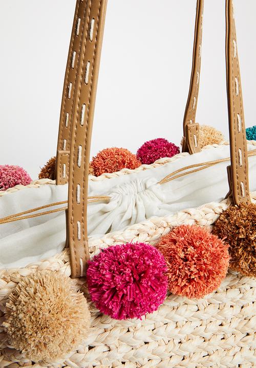 Superbalist - Pom pom basket bag - multi