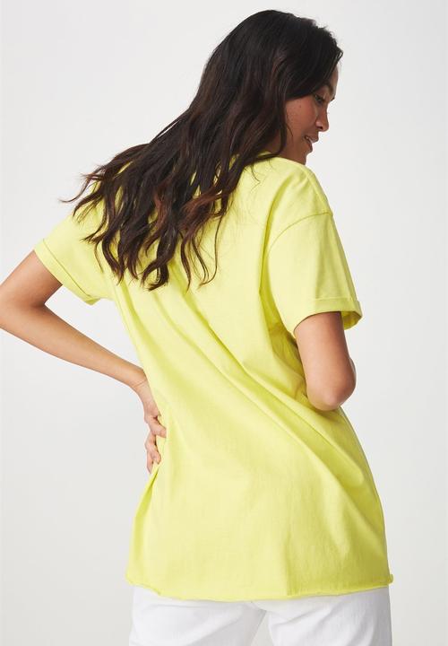 Cotton On - The one boyfriend pocket tee - yellow