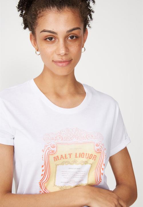 Cotton On - Tbar fox graphic T-shirt - white