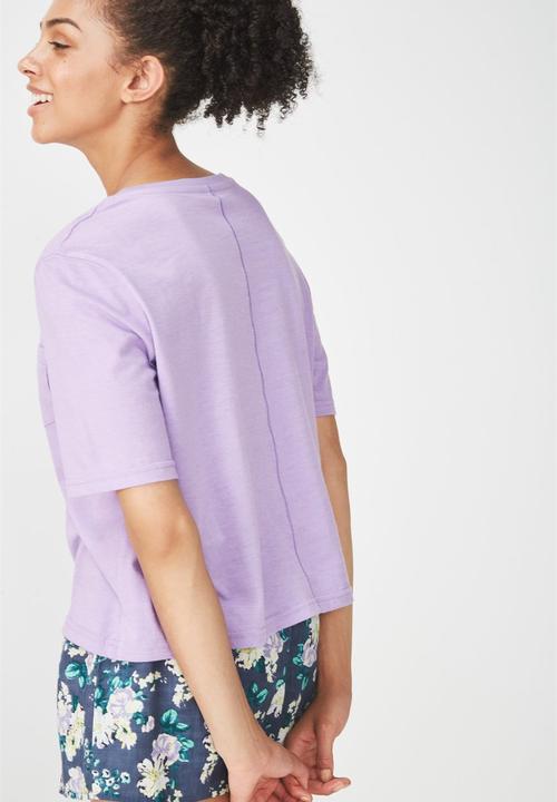 Cotton On - Boxy t shirt - purple 