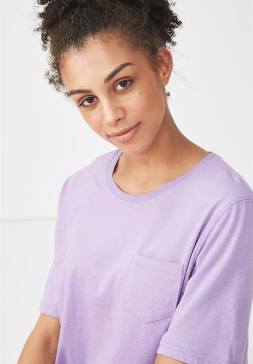 Cotton On - Boxy t shirt - purple 