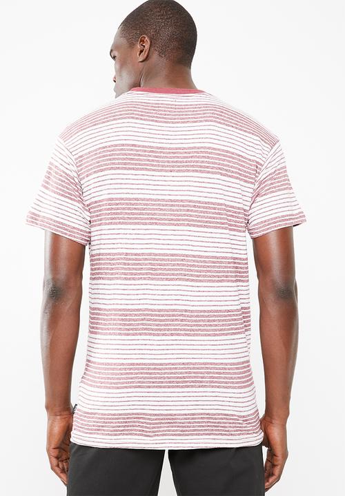 RVCA - Long sight bordeaux - maroon & white 