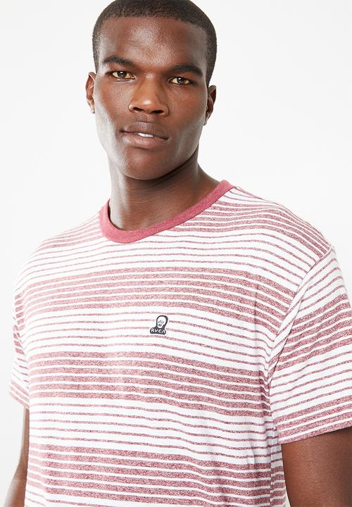 RVCA - Long sight bordeaux - maroon & white 