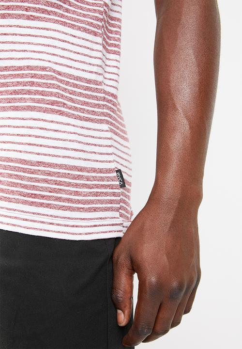 RVCA - Long sight bordeaux - maroon & white 