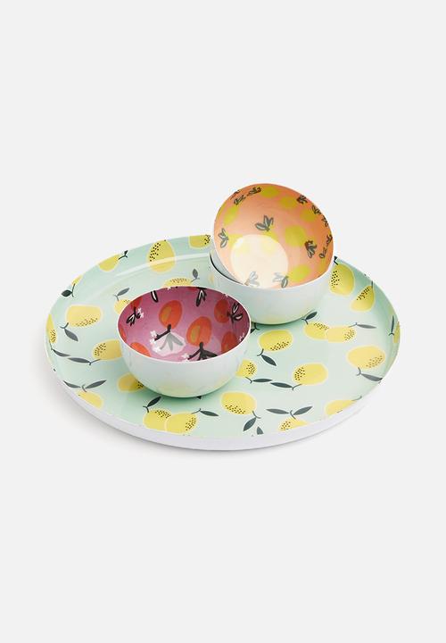 Sixth Floor - Fruity bowls set of 3 - multi