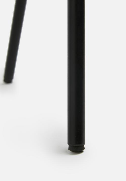 Sixth Floor - Sam tri side table - matte black & grey 
